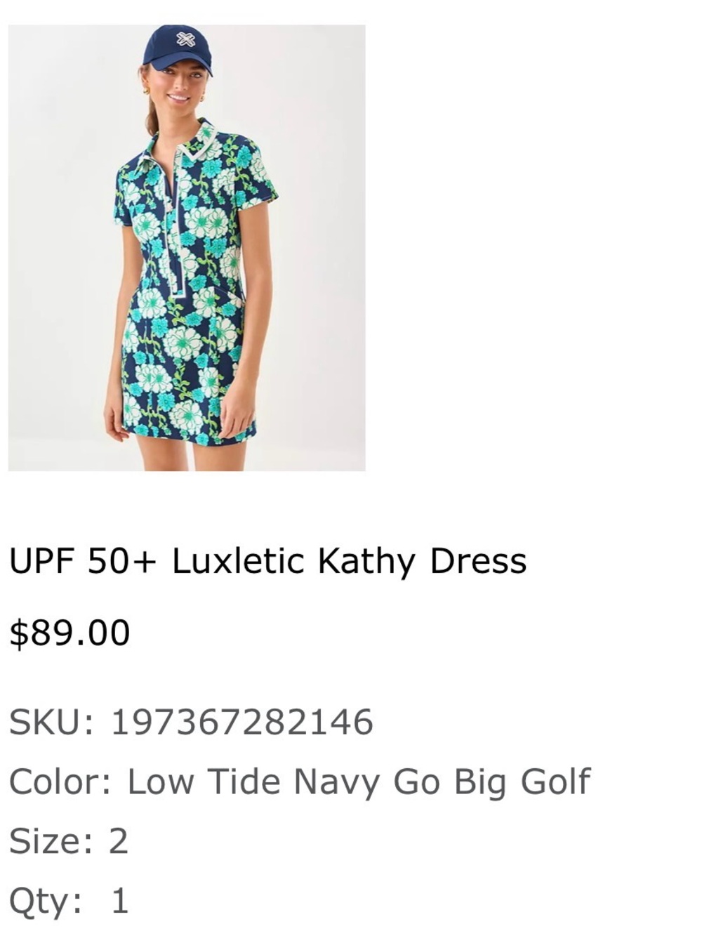 Lilly Pulitzer Navy Floral Polo Dress
